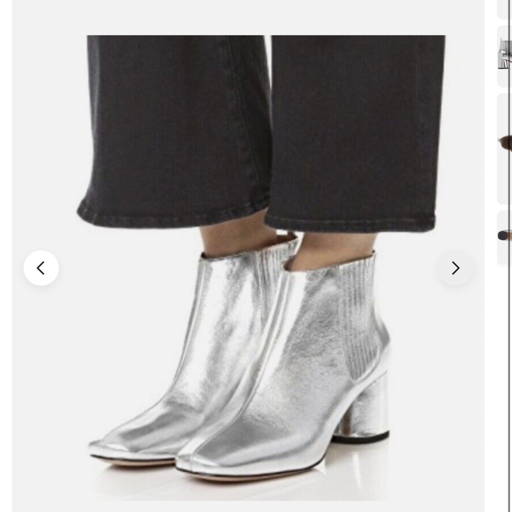 ‼️MARC JACOBS ROCKET CHELSEA SILVER ANKLE BOOTS‼️ - Picture 2 of 11
